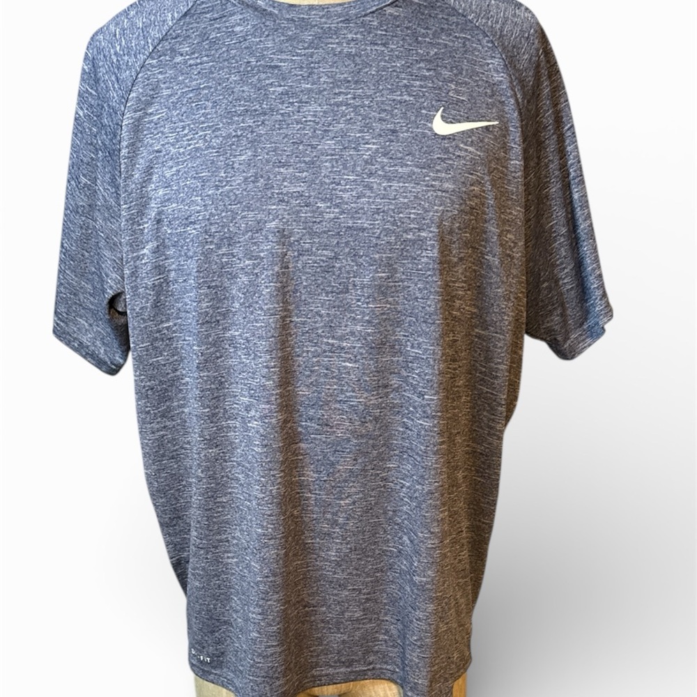 Men’s Nike Dri-FIT Blue Swim Shirt Rash Guard Size XL UPF 40+